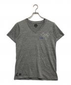 CHROME HEARTSクロムハーツ）の古着「サークルロゴプリントVネックT」｜グレー