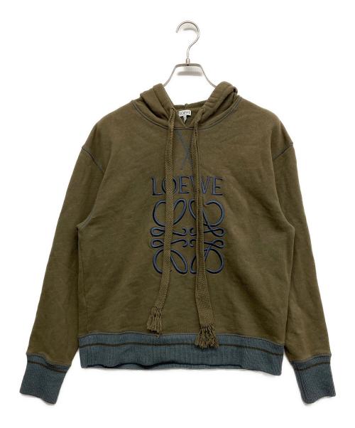 LOEWE（ロエベ）LOEWE (ロエベ) アナグラムロゴパーカー オリーブ サイズ:Lの古着・服飾アイテム