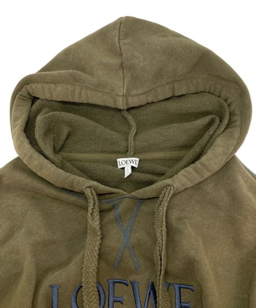 LOEWE（ロエベ）LOEWE (ロエベ) アナグラムロゴパーカー オリーブ サイズ:Lの古着・服飾アイテム