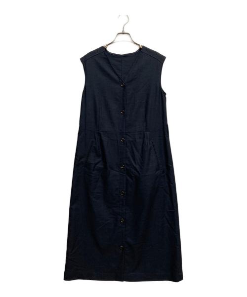 green label relaxing（グリーンレーベルリラクシング）green label relaxing (グリーンレーベルリラクシング) ジレ 2WAY ノースリーブ ワンピース ネイビー サイズ:38の古着・服飾アイテム