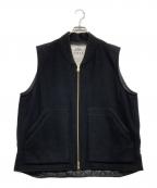 ONE FIFTHワンフィフス）の古着「BOB W Zip Wool Vest」｜ブラック