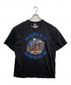 HARLEY-DAVIDSONハーレーダビッドソン）の古着「プリントTシャツ」｜ブラック