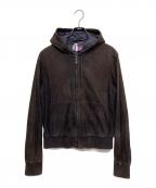 RALPH LAURENラルフローレン）の古着「ソフトレザーパーカ」｜ブラック