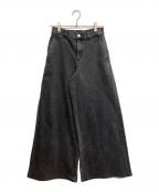 theoryセオリー）の古着「New ST Denim Bk Wide HW Pant D GH」｜ブラック