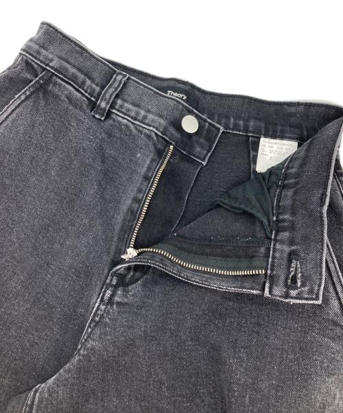theory（セオリー）theory (セオリー) New ST Denim Bk Wide HW Pant D GH ブラック サイズ:25の古着・服飾アイテム