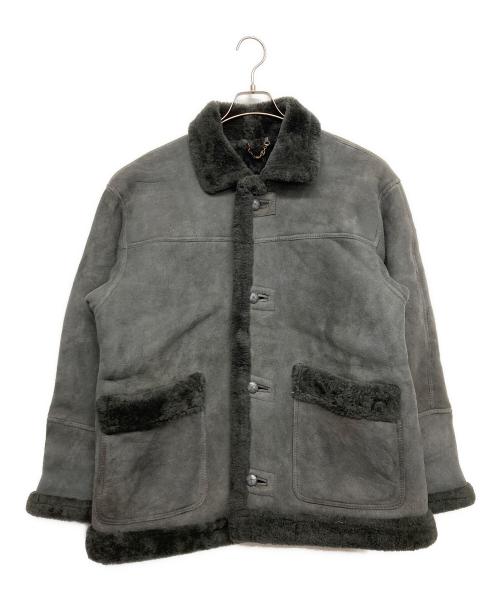 TEODEM（テオデム）TEODEM (テオデム) リアルムートンジャケット グレー サイズ:Lの古着・服飾アイテム