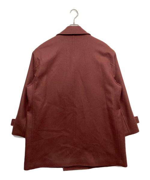 EDIFICE（エディフィス）EDIFICE (エディフィス) SUPER 100’s ファインメリノ オーバーピーコート ブラウン サイズ:Lの古着・服飾アイテム