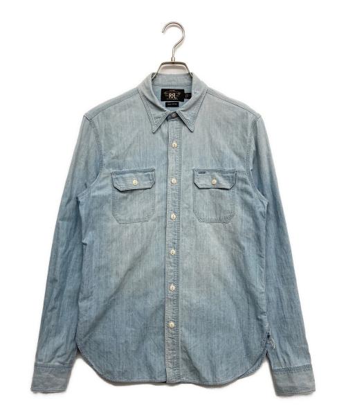 RRL（ダブルアールエル）RRL (ダブルアールエル) マチ付シャンブレーシャツ ブルー サイズ:Sの古着・服飾アイテム