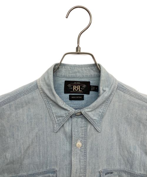 RRL（ダブルアールエル）RRL (ダブルアールエル) マチ付シャンブレーシャツ ブルー サイズ:Sの古着・服飾アイテム