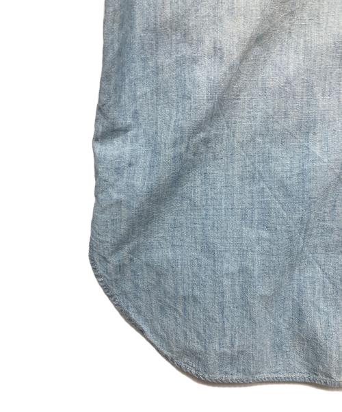 RRL（ダブルアールエル）RRL (ダブルアールエル) マチ付シャンブレーシャツ ブルー サイズ:Sの古着・服飾アイテム