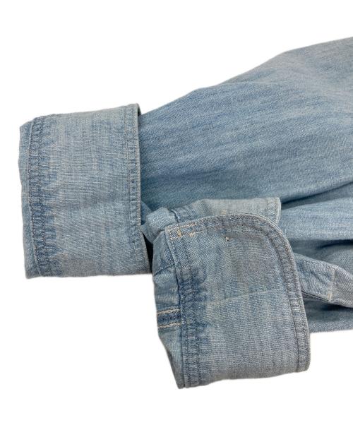 RRL（ダブルアールエル）RRL (ダブルアールエル) マチ付シャンブレーシャツ ブルー サイズ:Sの古着・服飾アイテム