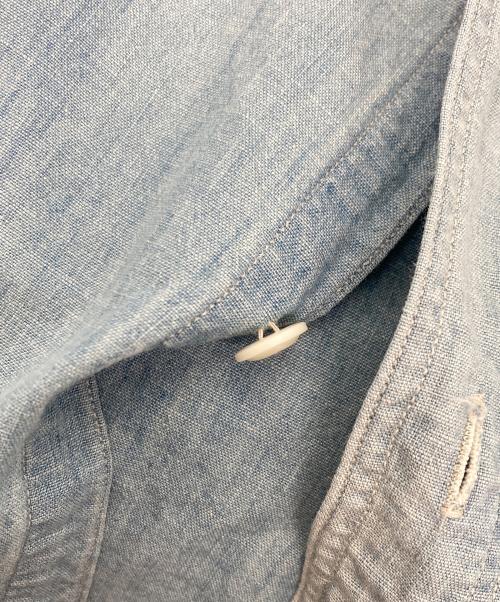 RRL（ダブルアールエル）RRL (ダブルアールエル) マチ付シャンブレーシャツ ブルー サイズ:Sの古着・服飾アイテム
