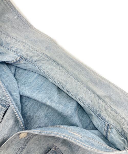 RRL（ダブルアールエル）RRL (ダブルアールエル) マチ付シャンブレーシャツ ブルー サイズ:Sの古着・服飾アイテム