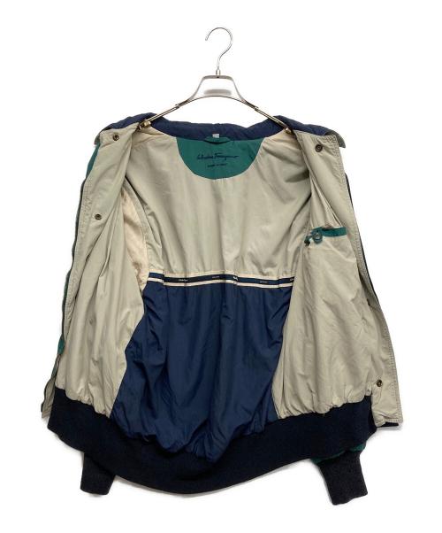 Salvatore Ferragamo（サルヴァトーレ フェラガモ）Salvatore Ferragamo (サルヴァトーレ フェラガモ) ナイロンジャケット グリーン サイズ:Mの古着・服飾アイテム