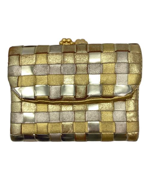 tsumori chisato carry（ツモリチサトキャリー）tsumori chisato CARRY (ツモリチサトキャリー) 3つ折り財布 ゴールドの古着・服飾アイテム