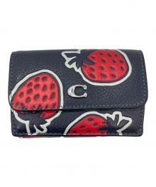 COACH（コーチ）の古着「3つ折り財布」｜ネイビー