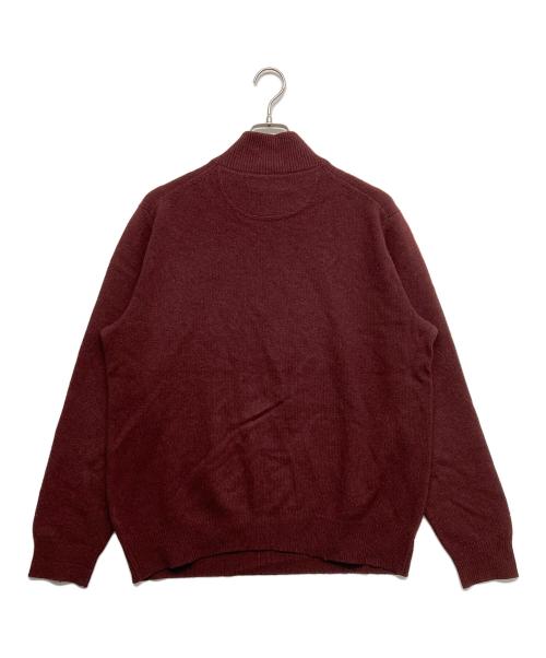 POLO RALPH LAUREN（ポロ・ラルフローレン）POLO RALPH LAUREN (ポロ・ラルフローレン) カシミヤ混ハーフジップアップニット レッド サイズ:Lの古着・服飾アイテム
