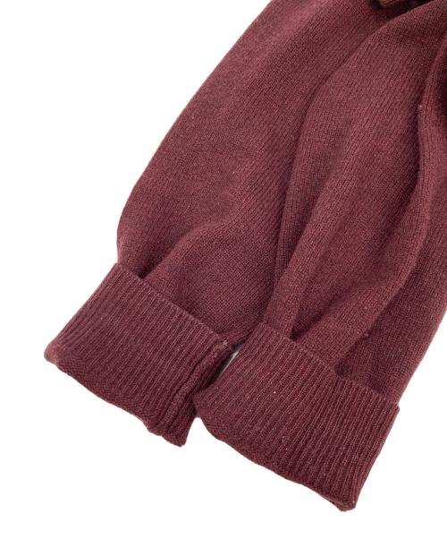 POLO RALPH LAUREN（ポロ・ラルフローレン）POLO RALPH LAUREN (ポロ・ラルフローレン) カシミヤ混ハーフジップアップニット レッド サイズ:Lの古着・服飾アイテム