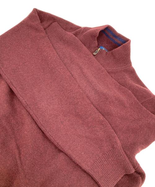 POLO RALPH LAUREN（ポロ・ラルフローレン）POLO RALPH LAUREN (ポロ・ラルフローレン) カシミヤ混ハーフジップアップニット レッド サイズ:Lの古着・服飾アイテム