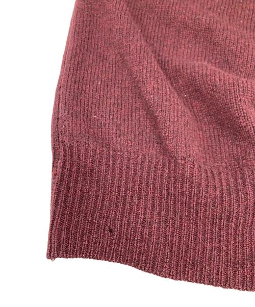 POLO RALPH LAUREN（ポロ・ラルフローレン）POLO RALPH LAUREN (ポロ・ラルフローレン) カシミヤ混ハーフジップアップニット レッド サイズ:Lの古着・服飾アイテム