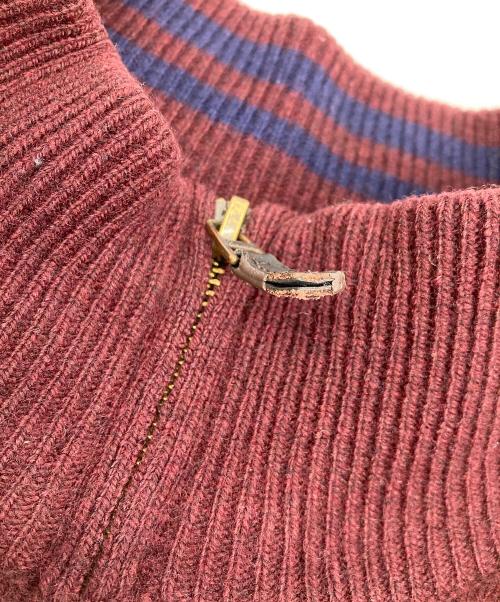 POLO RALPH LAUREN（ポロ・ラルフローレン）POLO RALPH LAUREN (ポロ・ラルフローレン) カシミヤ混ハーフジップアップニット レッド サイズ:Lの古着・服飾アイテム