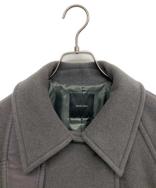 Spick and Span（スピックアンドスパン）Spick and Span (スピックアンドスパン) モッサステンカラーショートコート グレー サイズ:38 未使用品の古着・服飾アイテム