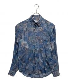 GIVENCHY（ジバンシィ）の古着「総柄長袖シャツ」｜ブルー