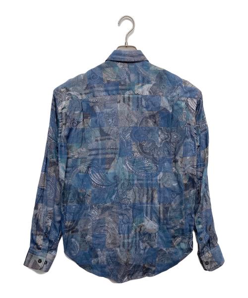 GIVENCHY（ジバンシィ）GIVENCHY (ジバンシィ) 総柄長袖シャツ ブルー サイズ:37の古着・服飾アイテム