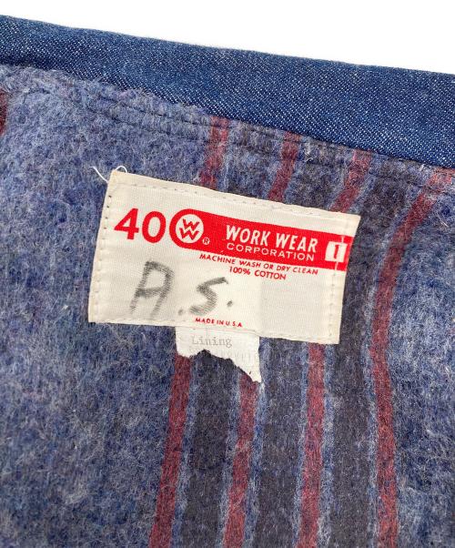WORK WEAR CORPORATION（ワークウェアコーポレーション）WORK WEAR CORPORATION (ワークウェアコーポレーション) 裏ネルカバーオール ネイビー サイズ:40の古着・服飾アイテム