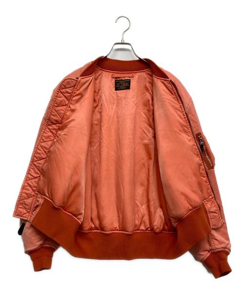 BACKERS（バッカーズ）Backers (バッカーズ) 後染め MA-1 フライトジャケット レッド サイズ:Mの古着・服飾アイテム