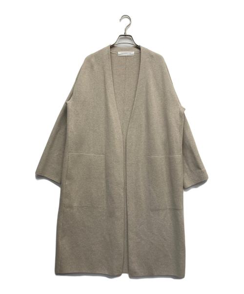 GALERIE VIE（ギャルリーヴィー）GALERIE VIE (ギャルリーヴィー) コットンミラノリブノーカラーコート ベージュ サイズ:36の古着・服飾アイテム