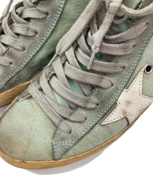 FRANCY GOLDEN GOOSE（FRANCY GOLDEN GOOSE）FRANCY GOLDEN GOOSE (FRANCY GOLDEN GOOSE) ダメージ加工ハイカットスニーカー ブルー サイズ:35の古着・服飾アイテム