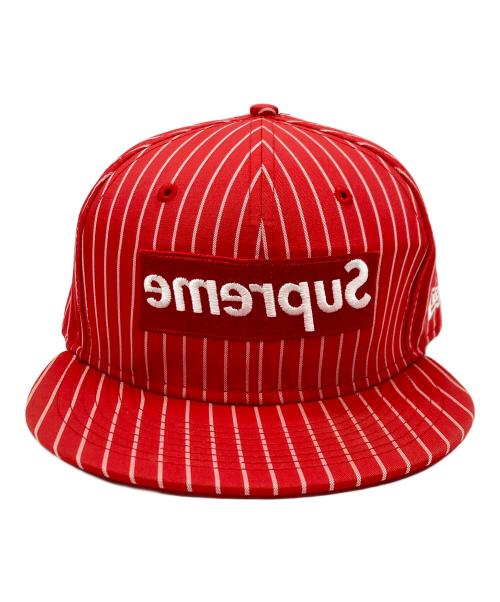 SUPREME（シュプリーム）SUPREME (シュプリーム) COMME des GARCONS SHIRT (コムデギャルソンシャツ) BOX LOGO キャップ レッド サイズ:58.7cmの古着・服飾アイテム
