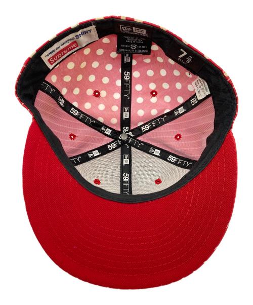 SUPREME（シュプリーム）SUPREME (シュプリーム) COMME des GARCONS SHIRT (コムデギャルソンシャツ) BOX LOGO キャップ レッド サイズ:58.7cmの古着・服飾アイテム