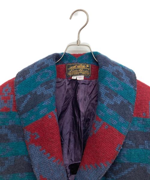 Eddie Bauer（エディーバウアー）Eddie Bauer (エディーバウアー) 総柄コート パープル サイズ:Lの古着・服飾アイテム