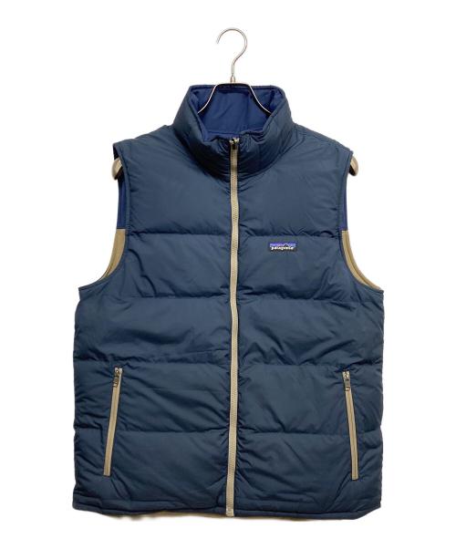 Patagonia（パタゴニア）Patagonia (パタゴニア) Reversible Bivy Down ベスト ネイビー×ベージュ サイズ:無しの古着・服飾アイテム