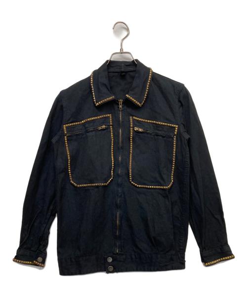 古着（フルギ）古着 (フルギ) スタッズワークジャケット ブラック サイズ:不明の古着・服飾アイテム