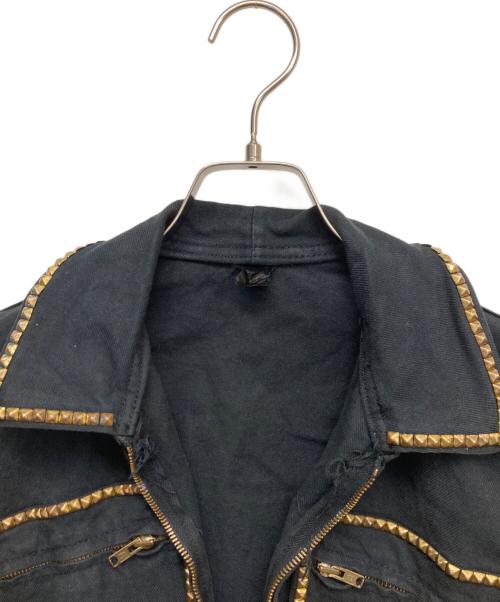 古着（フルギ）古着 (フルギ) スタッズワークジャケット ブラック サイズ:不明の古着・服飾アイテム