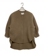 PASSIONEパシオーネ）の古着「ウールカシミヤノーカラーコート」｜ブラウン