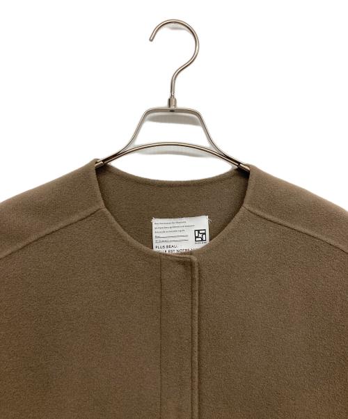 PASSIONE（パシオーネ）PASSIONE (パシオーネ) ウールカシミヤノーカラーコート ブラウン サイズ:38の古着・服飾アイテム