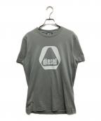 DIESELディーゼル）の古着「ロゴプリントTシャツ」｜グレー