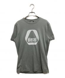 DIESEL（ディーゼル）の古着「ロゴプリントTシャツ」｜グレー