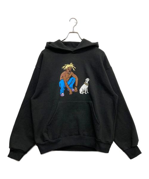 VICTOR VICTOR（ヴィクター ヴィクター）VICTOR VICTOR (ヴィクター ヴィクター) プルオーバーパーカー ブラック サイズ:Lの古着・服飾アイテム