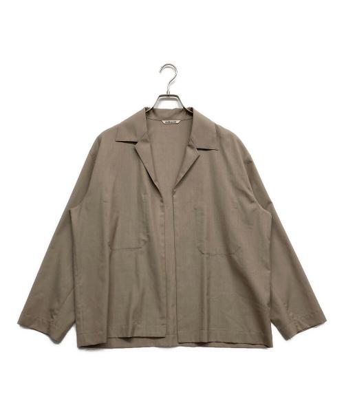 AURALEE（オーラリー）AURALEE (オーラリー) WOOL SILK TROPICAL SHIRT JACKET ベージュ サイズ:3の古着・服飾アイテム