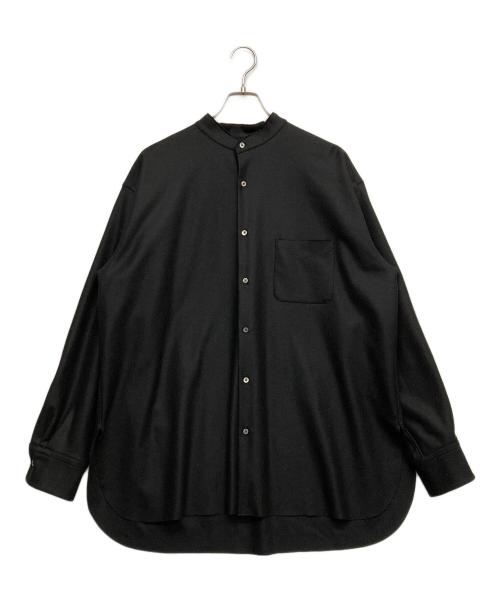 MARKAWARE（マーカウェア）MARKAWARE (マーカウェア) COMFORT FIT BANDCOLLAR SHIRT ORGANIC WOOL CIRCULAR ブラック サイズ:FREEの古着・服飾アイテム