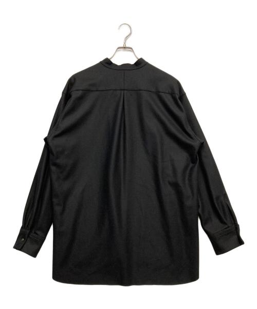 MARKAWARE（マーカウェア）MARKAWARE (マーカウェア) COMFORT FIT BANDCOLLAR SHIRT ORGANIC WOOL CIRCULAR ブラック サイズ:FREEの古着・服飾アイテム