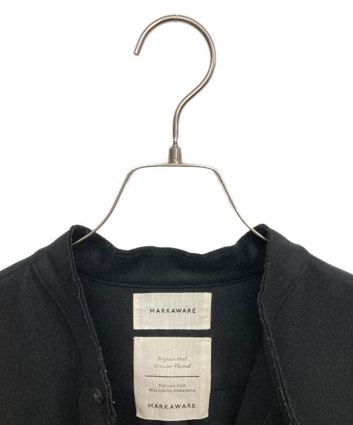 MARKAWARE（マーカウェア）MARKAWARE (マーカウェア) COMFORT FIT BANDCOLLAR SHIRT ORGANIC WOOL CIRCULAR ブラック サイズ:FREEの古着・服飾アイテム
