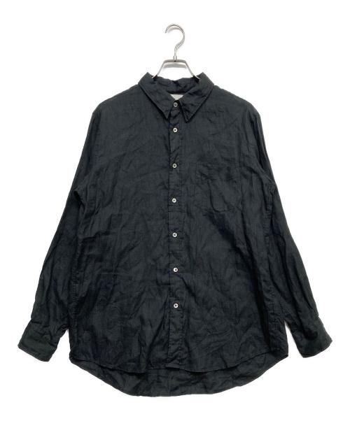 MARKAWARE（マーカウェア）MARKAWARE (マーカウェア) W COLLAR SHIRT HEMP ブラック サイズ:3の古着・服飾アイテム