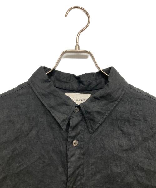 MARKAWARE（マーカウェア）MARKAWARE (マーカウェア) W COLLAR SHIRT HEMP ブラック サイズ:3の古着・服飾アイテム