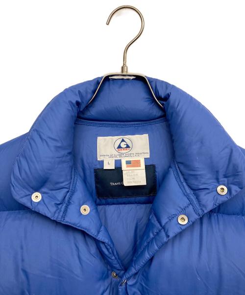 GERRY（ジェリー）GERRY (ジェリー) TRANS CONTINENTS (トランスコンチネンツ) ダウンジャケット ブルー サイズ:Lの古着・服飾アイテム